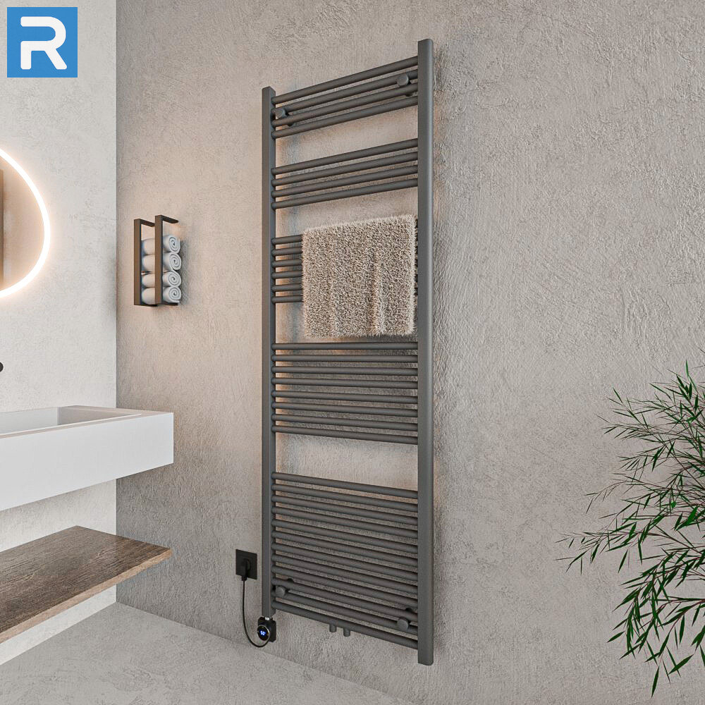 ROTHLER Handtuchheizkörper Badheizkörper Handtuchwärmer Anthrazit Mittelanschluss 60 x 180 cm in Mischbetrieb ROTHLER Handtuchheizkörper Badheizkörper Handtuchwärmer Anthrazit Mittelanschluss 60 x 180 cm in Mischbetrieb