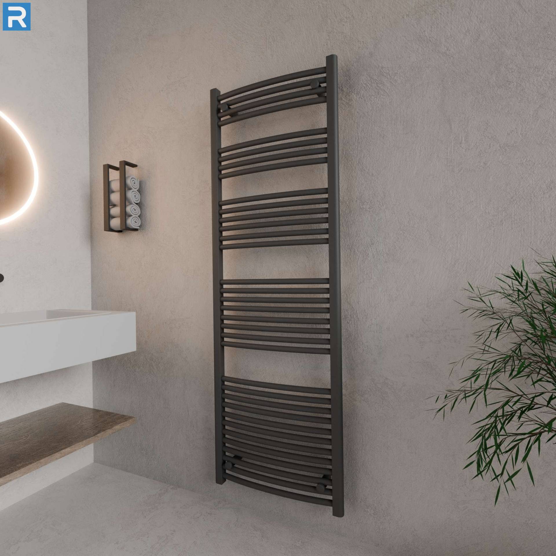 ROTHLER Handtuchheizkörper Badheizkörper Handtuchwärmer Mittelanschluss Anthrazit 40 x 180 cm ROTHLER Handtuchheizkörper Badheizkörper Handtuchwärmer Mittelanschluss Anthrazit 40 x 180 cm