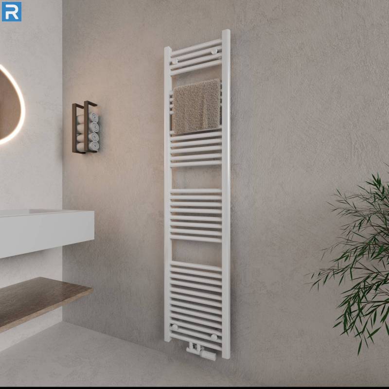 ROTHLER Handtuchheizkörper Badheizkörper Handtuchwärmer Weiß Mittelanschluss 50 x 180 cm mit Multiblock