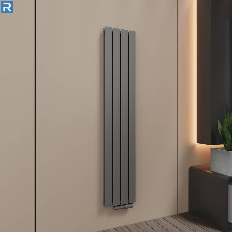 ROTHLER Paneelheizkörper Flachheizkörper Vertikal Doppellagig Anthrazit 30 x 160 cm mit Mulltiblock