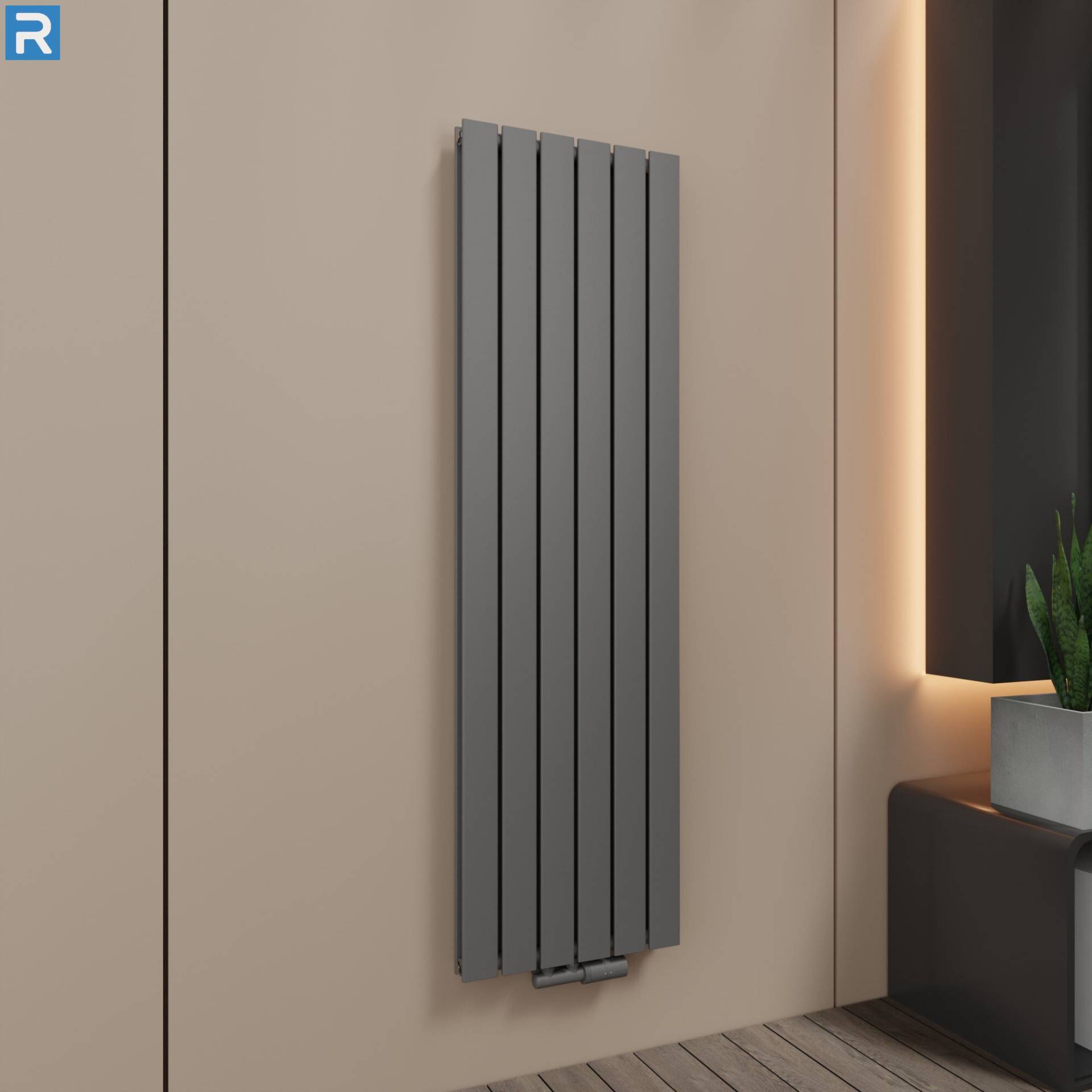 ROTHLER Paneelheizkörper Flachheizkörper Vertikal Doppellagig Anthrazit 46 x 160 cm mit Multiblock ROTHLER Paneelheizkörper Flachheizkörper Vertikal Doppellagig Anthrazit 46 x 160 cm mit Multiblock