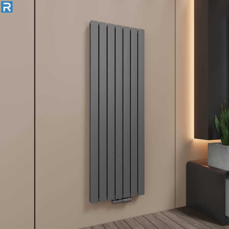 ROTHLER Paneelheizkörper Flachheizkörper Vertikal Doppellagig Anthrazit 53 x 160 cm mit Multiblock
