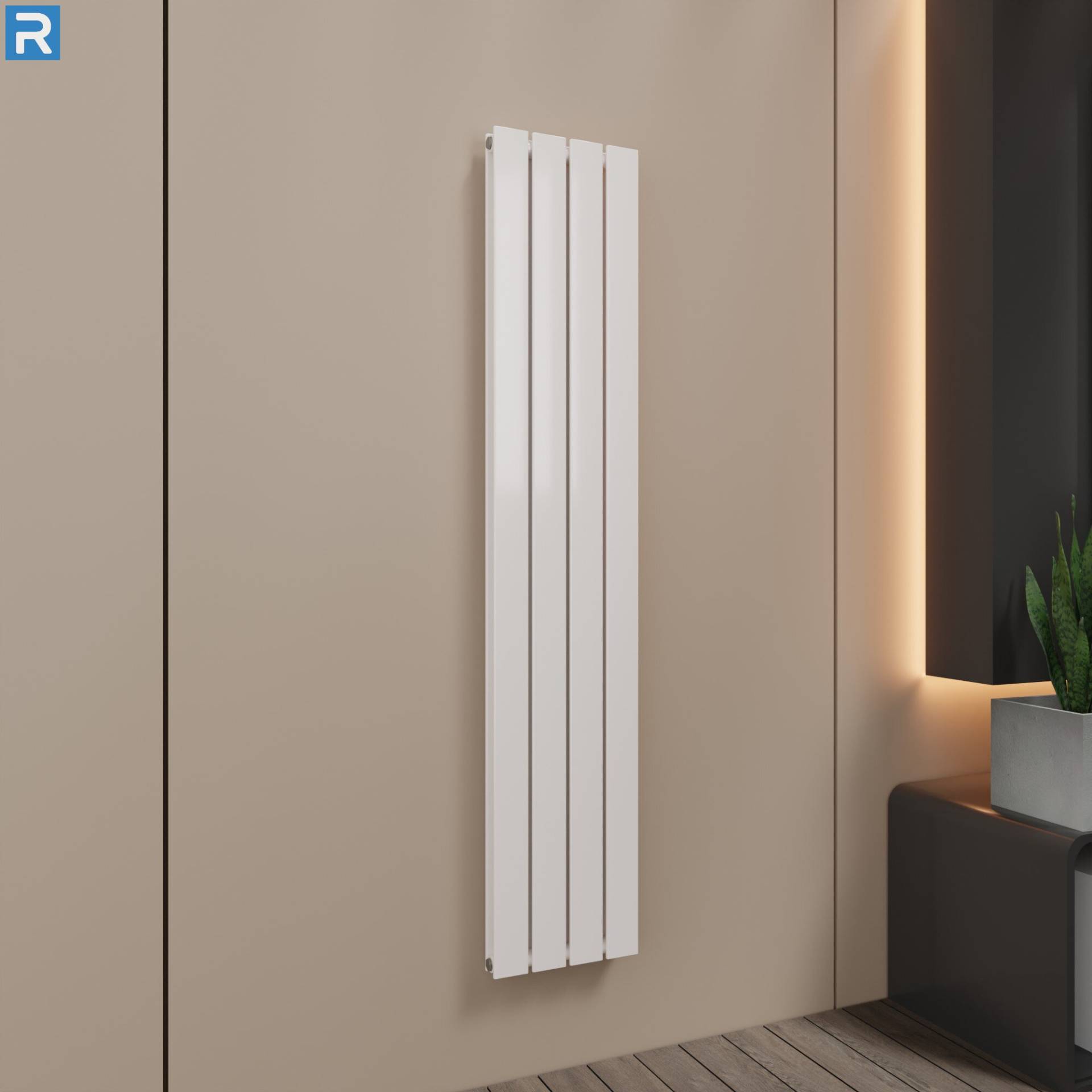 ROTHLER Paneelheizkörper Flachheizkörper Vertikal Doppellagig Weiß 30 x 160 cm