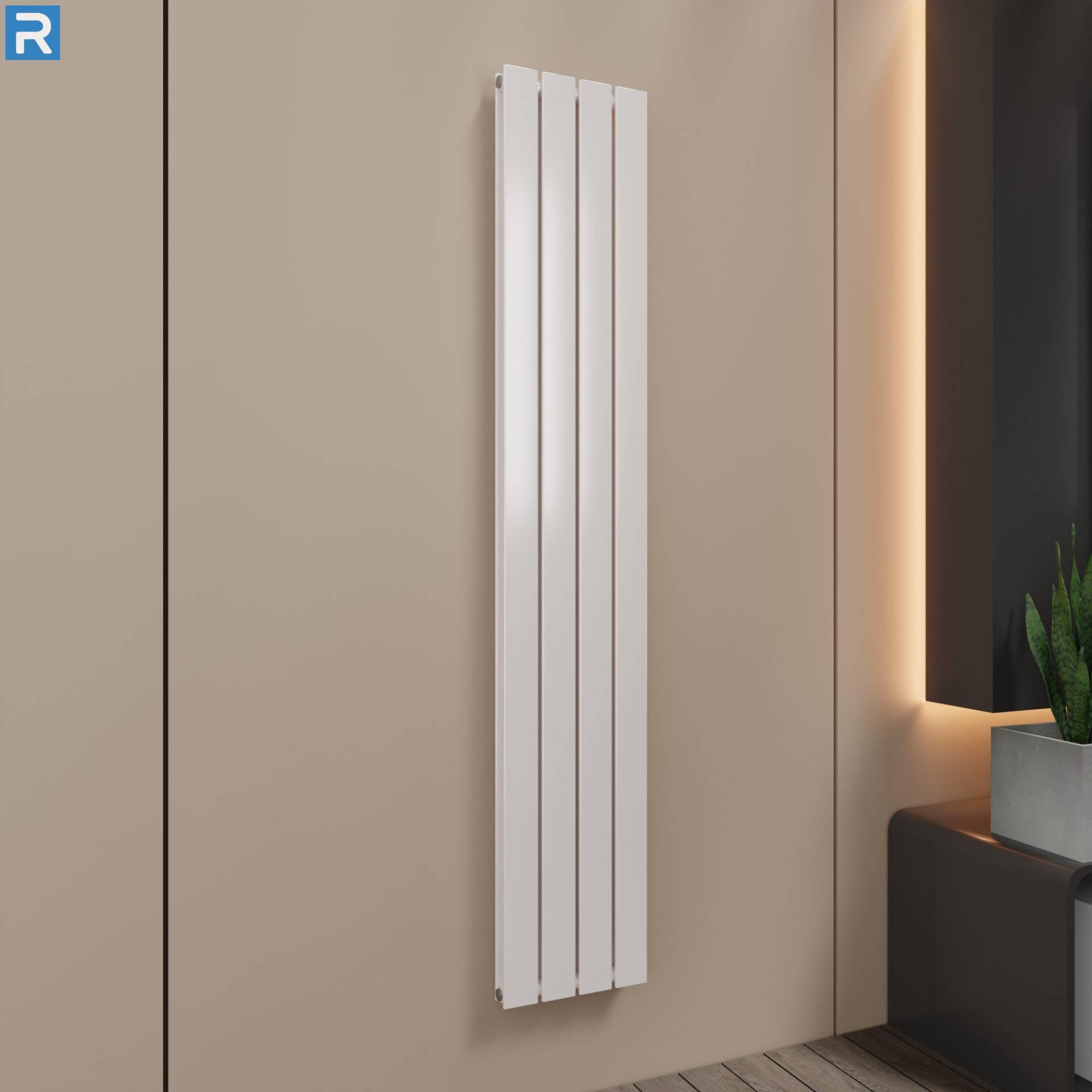 ROTHLER Paneelheizkörper Flachheizkörper Vertikal Doppellagig Weiß 30 x 180 cm