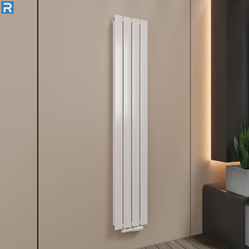 ROTHLER Paneelheizkörper Flachheizkörper Vertikal Doppellagig Weiß 30 x 180 cm mit Multiblock