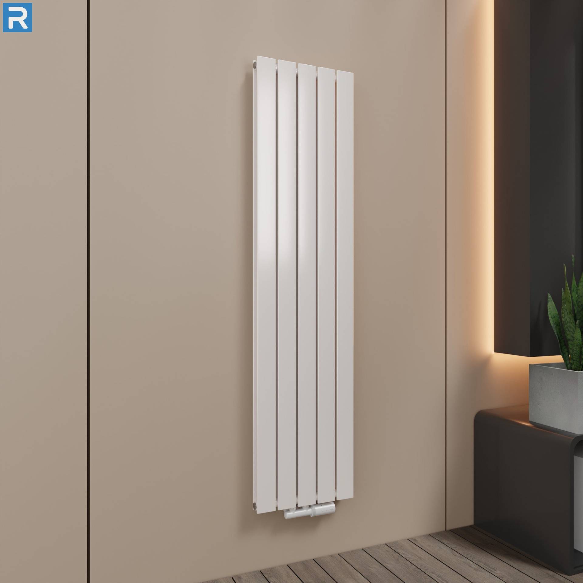 ROTHLER Paneelheizkörper Flachheizkörper Vertikal Doppellagig Weiß 38 x 160 cm mit Multiblock ROTHLER Paneelheizkörper Flachheizkörper Vertikal Doppellagig Weiß 38 x 160 cm mit Multiblock