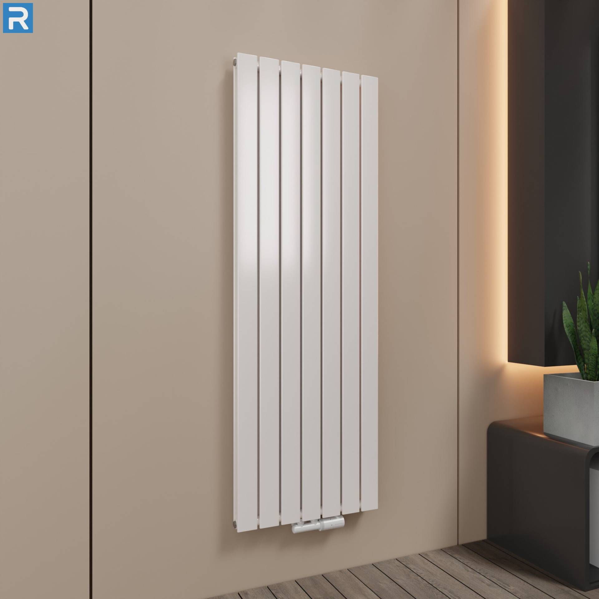 ROTHLER Paneelheizkörper Flachheizkörper Vertikal Doppellagig Weiß 53 x 160 cm mit Multiblock ROTHLER Paneelheizkörper Flachheizkörper Vertikal Doppellagig Weiß 53 x 160 cm mit Multiblock