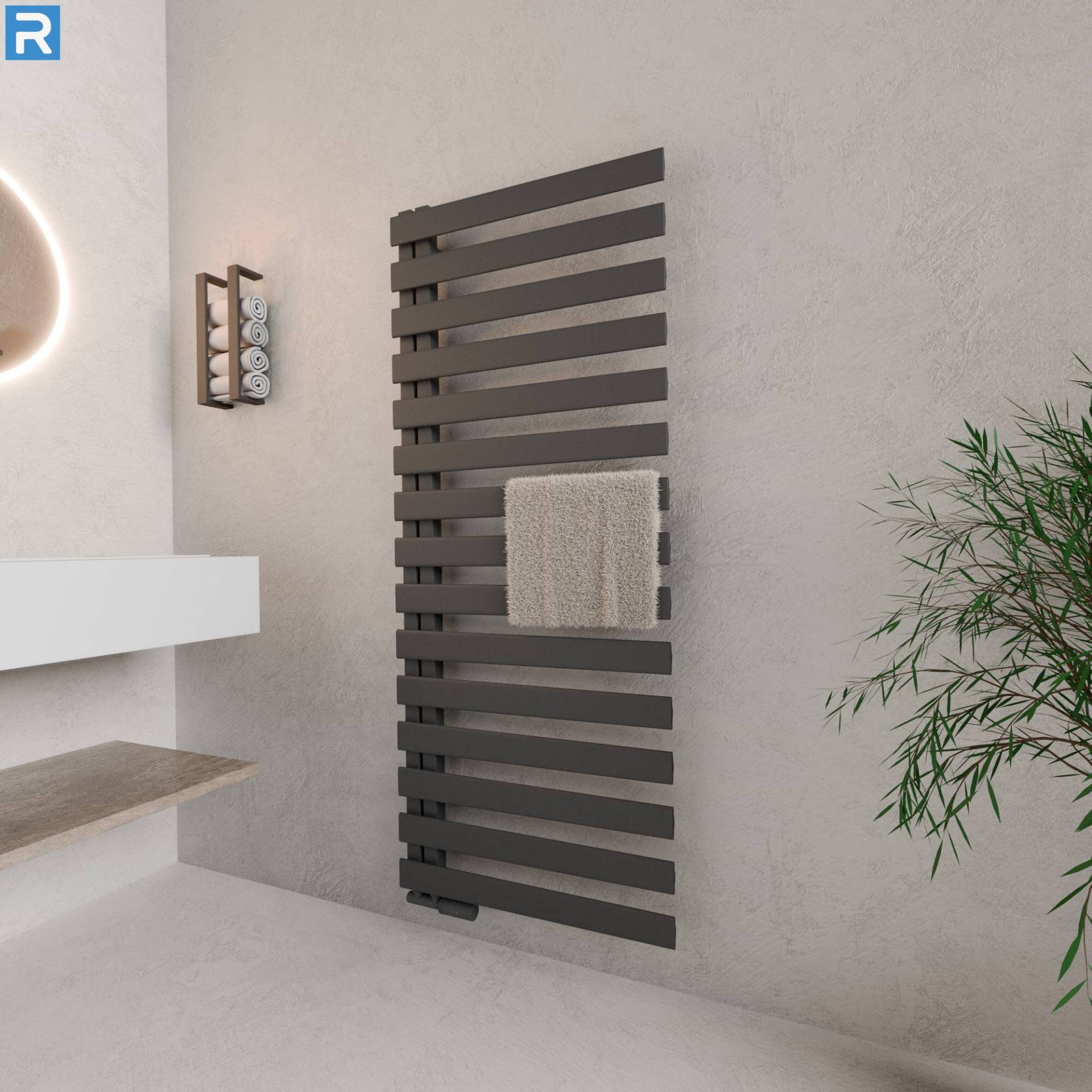 ROTHLER Premium Handtuchheizkörper Badheizkörper Anthrazit 60 x 160 cm mit Multiblock ROTHLER Premium Handtuchheizkörper Badheizkörper Anthrazit 60 x 160 cm mit Multiblock