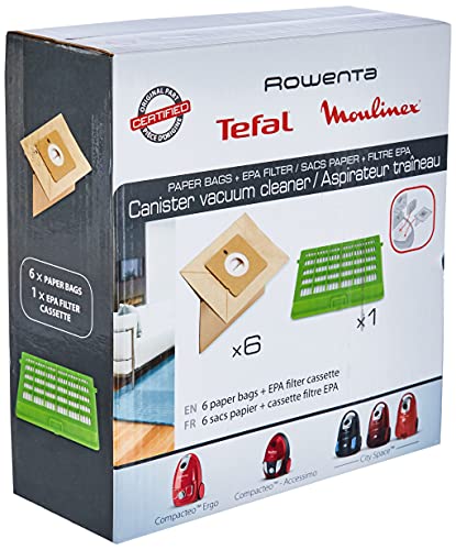 Rowenta Tefal Moulinex HEPA Tasche Papier und Filter von Rowenta