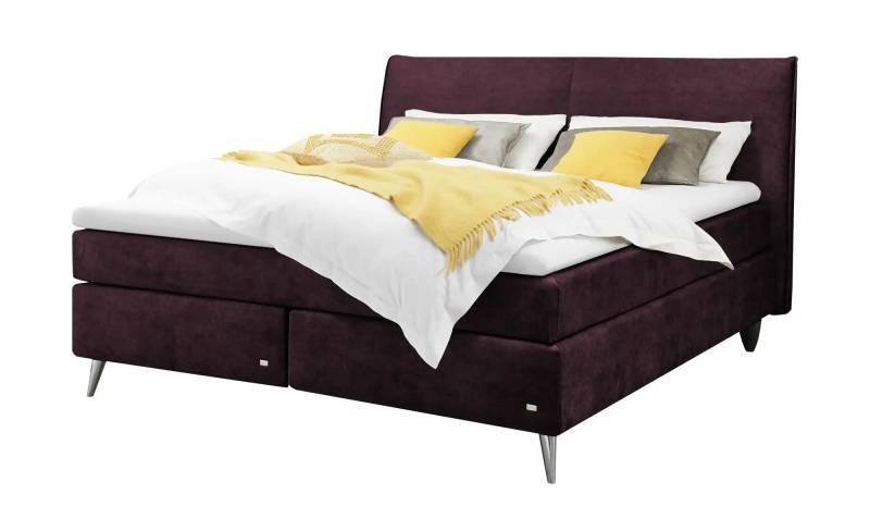 RUF Boxspringbett  Aurelia ¦ rot ¦ Maße (cm): B: 190 H: 114 Betten > Boxspringbetten > Boxspringbetten 200x200 - Höffner