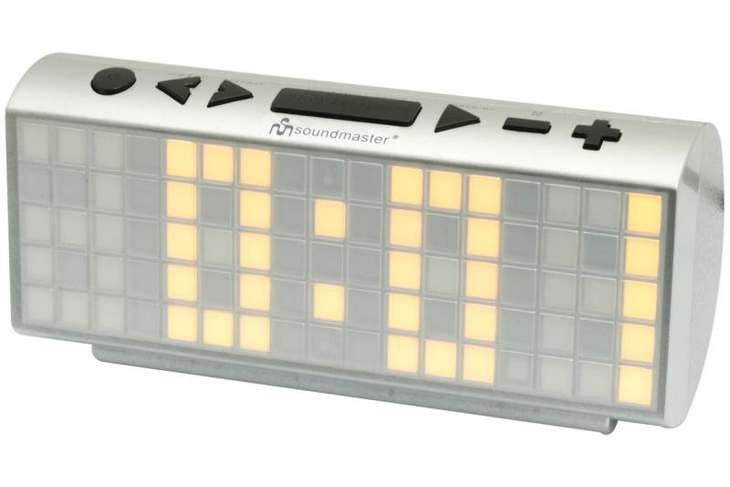 Radiowecker Soundmaster UR200SI weiß silber Jumbo Display Uhrenradio
