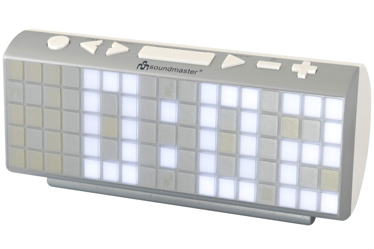 Radiowecker Soundmaster UR200WE weiß silber Jumbo Display Uhrenradio Radiowecker Soundmaster UR200WE weiß silber Jumbo Display Uhrenradio