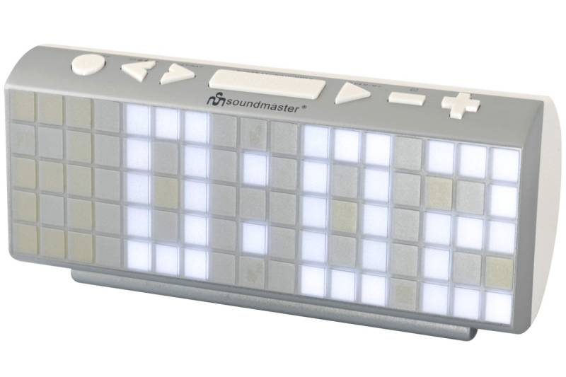 Radiowecker Soundmaster UR200WE weiß silber Jumbo Display Uhrenradio