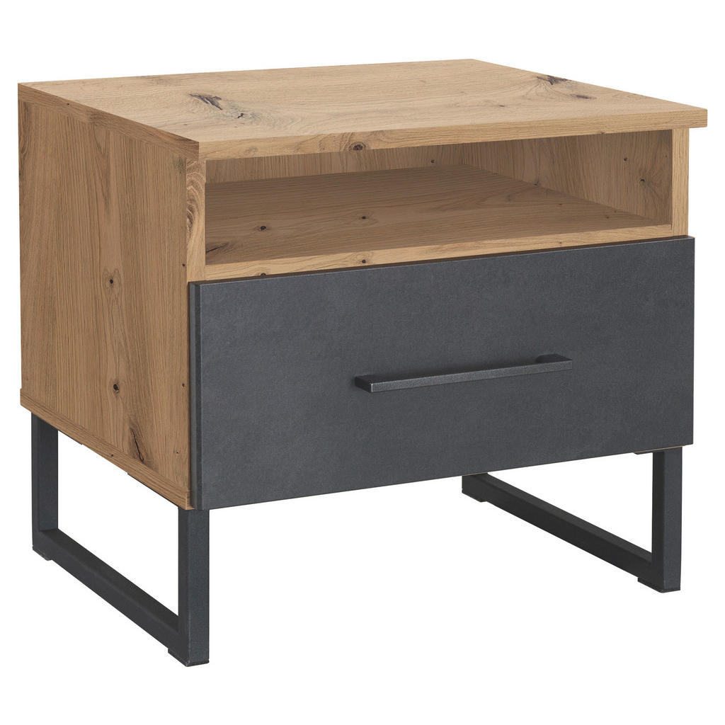 Rauch Möbel NACHTSCHRANK Anthrazit, Graphit, Eiche Artisan Rauch Möbel NACHTSCHRANK Anthrazit, Graphit, Eiche Artisan