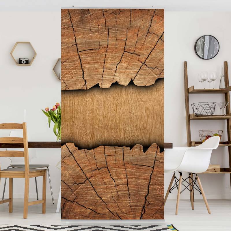 Raumteiler Holzstruktur