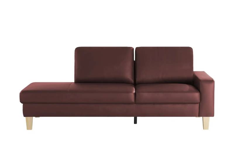 Recamiere aus Leder Bena ¦ rot ¦ Maße (cm): B: 213 H: 86 T: 97.0 Polstermöbel > Sofas > Einzelsofas - Höffner