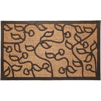 Rechteckige Fußmatte Blattmuster 45x75cm Rechteckige Fußmatte Blattmuster 45x75cm
