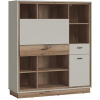 Regal RIVERO RIVB02 von Wojcik Kieselgrau Flagstaff Eiche Dunkel