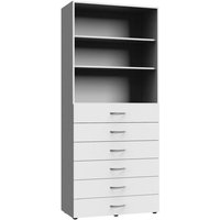 Regal inkl. 6 Schubladen Breite ca. 80 cm MULTIRAUMKONZEPT von Wimex / Weiß