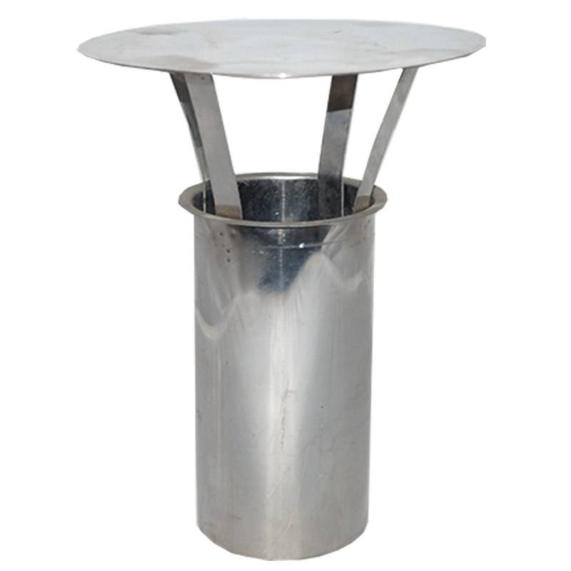 Regenhaube Edelstahl zum Einstecken für 130mm Rohre 2. Wahl evtl.Lagerspuren Sonderangebot von KaminStore24