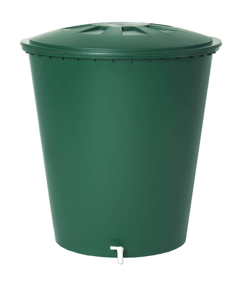 GARANTIA Regentonne 'Basic-Line' tannengrün 510 l mit Deckel und Hahn von Garantia