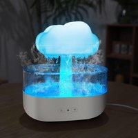 Regenwolken-Luftbefeuchter, Regentropfen-Sound-Luftbefeuchter und Aromatherapie-Diffusor für ätherische Öle mit 7 bunten Nano-Nebellichtern, hilft