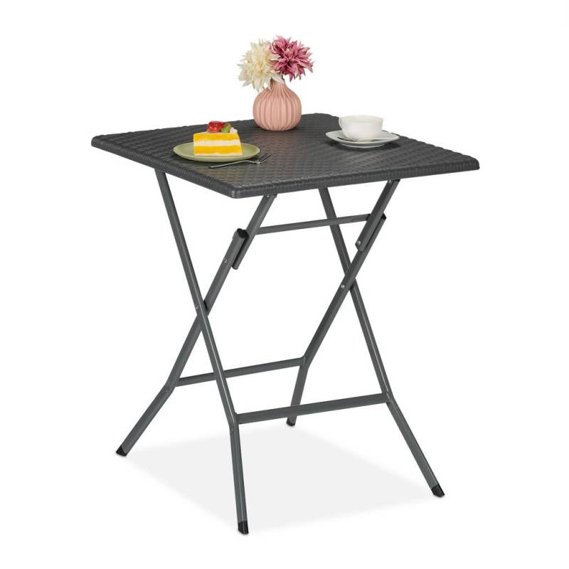 Relaxdays GARTENTISCH Grau