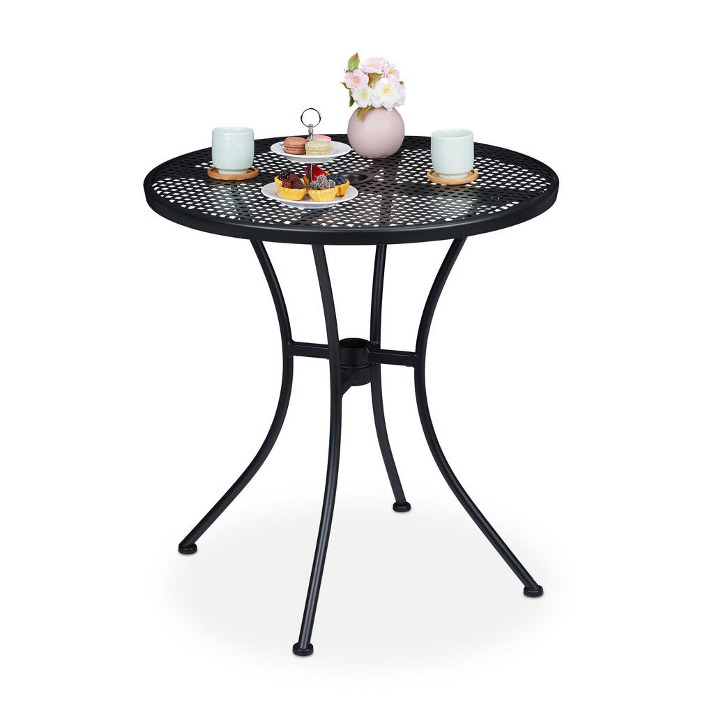 Relaxdays GARTENTISCH Schwarz Relaxdays GARTENTISCH Schwarz