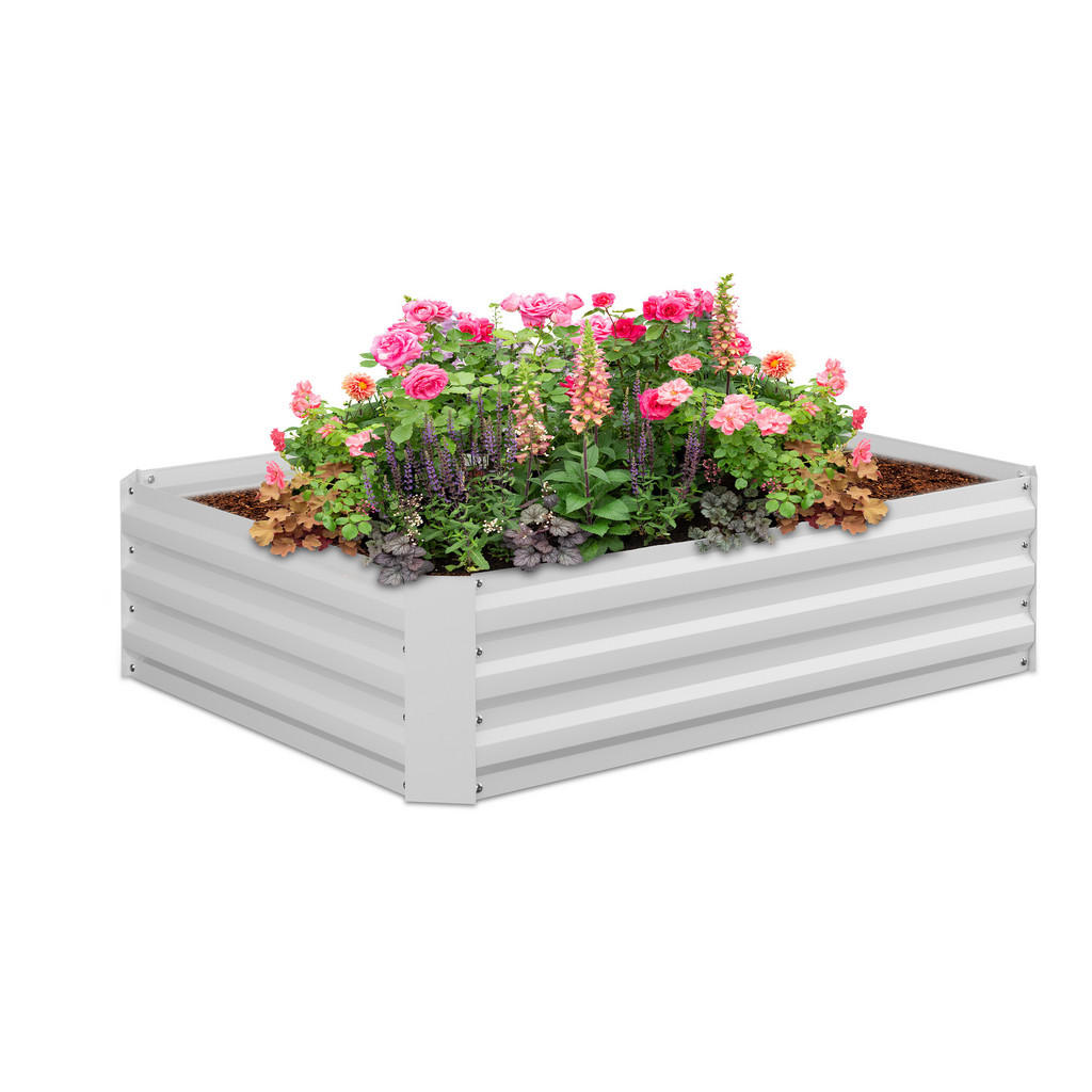 Relaxdays HOCHBEET Weiß