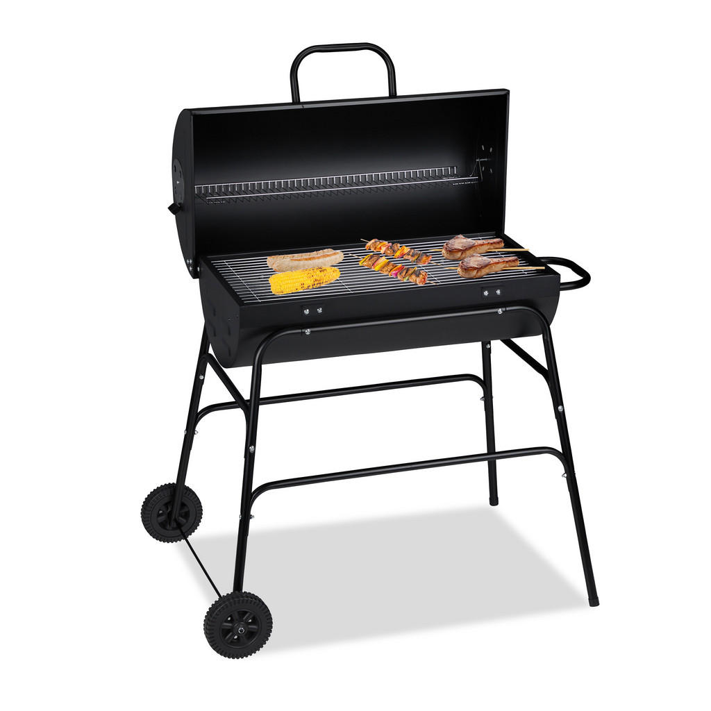 Relaxdays HOLZKOHLEGRILL Schwarz Relaxdays HOLZKOHLEGRILL Schwarz