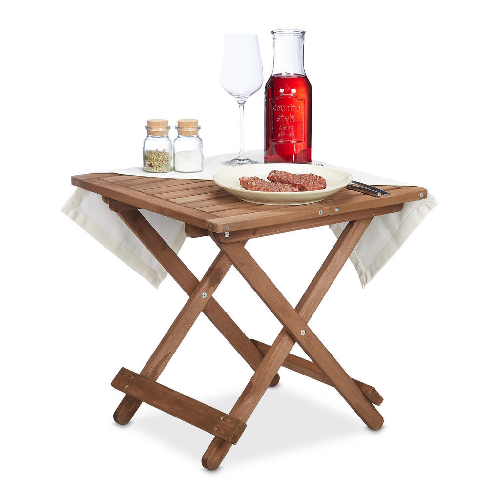 Relaxdays KLAPPTISCH Braun Relaxdays KLAPPTISCH Braun