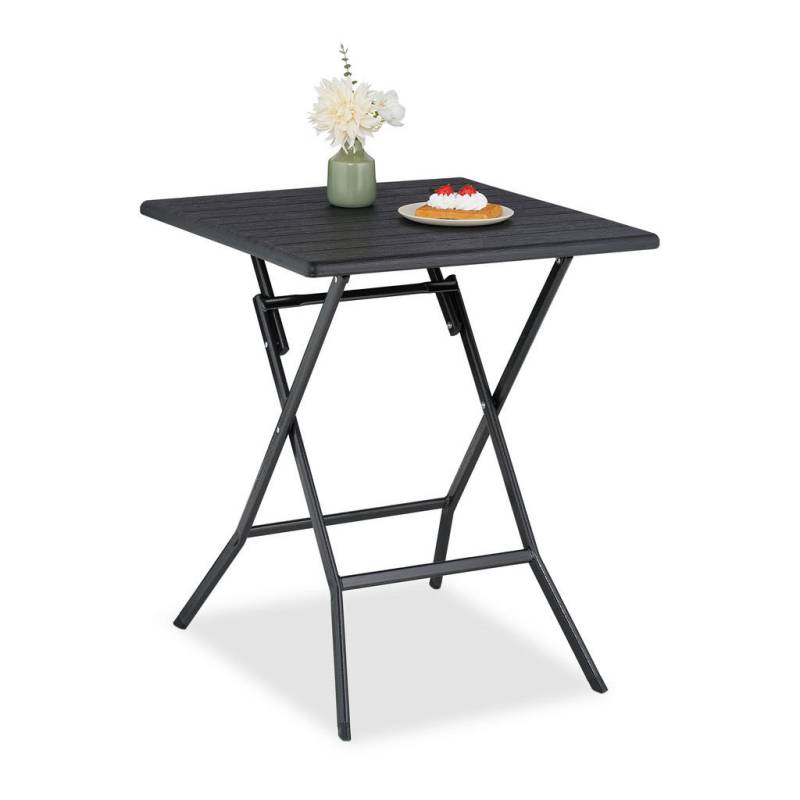 Relaxdays KLAPPTISCH Schwarz