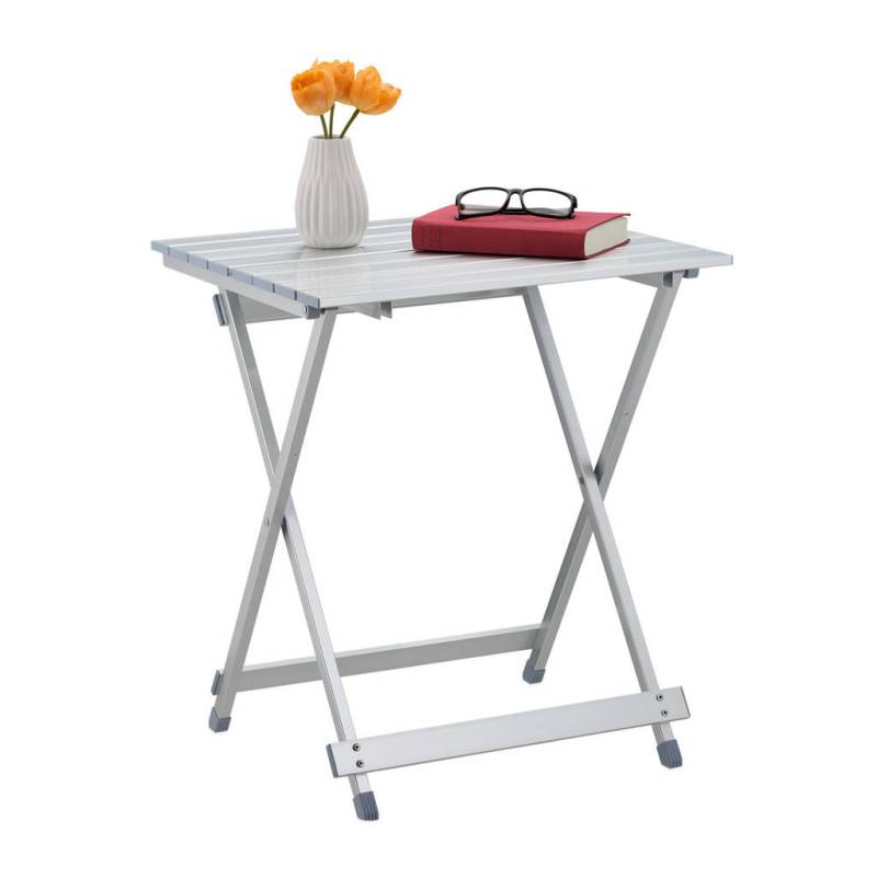 Relaxdays KLAPPTISCH Silber