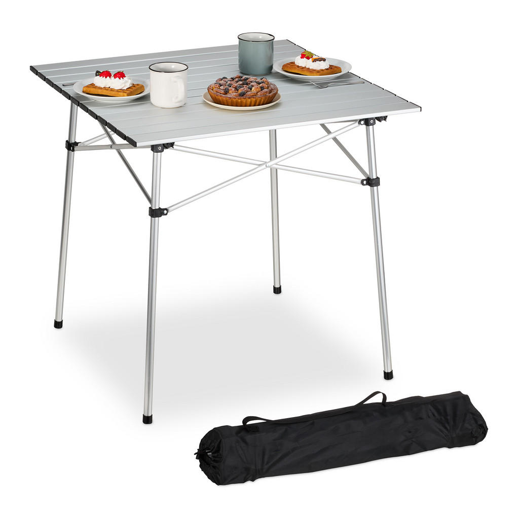 Relaxdays KLAPPTISCH Silber Relaxdays KLAPPTISCH Silber
