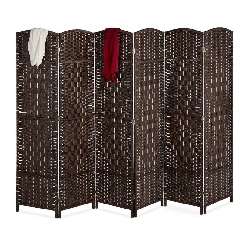 Relaxdays PARAVENT Braun