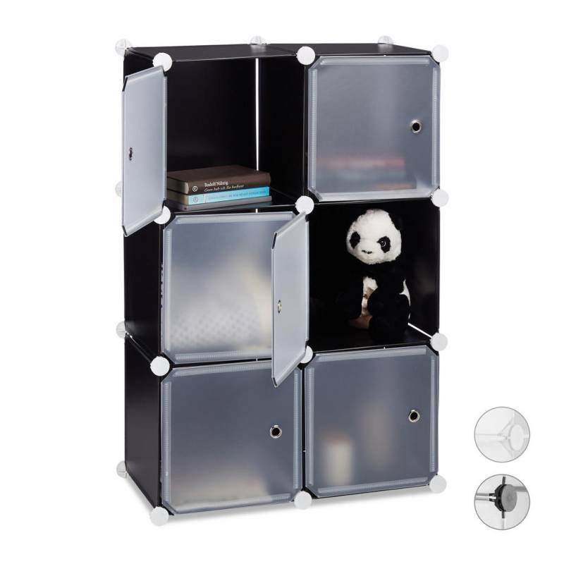 Relaxdays REGALSYSTEM Schwarz