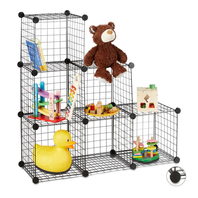 Relaxdays REGALSYSTEM Schwarz