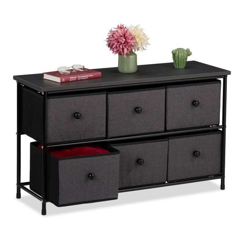 Relaxdays SIDEBOARD Anthrazit