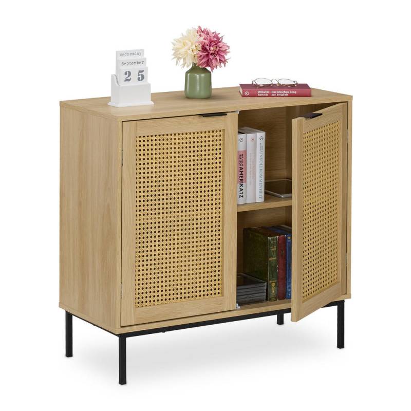 Relaxdays SIDEBOARD Hellbraun