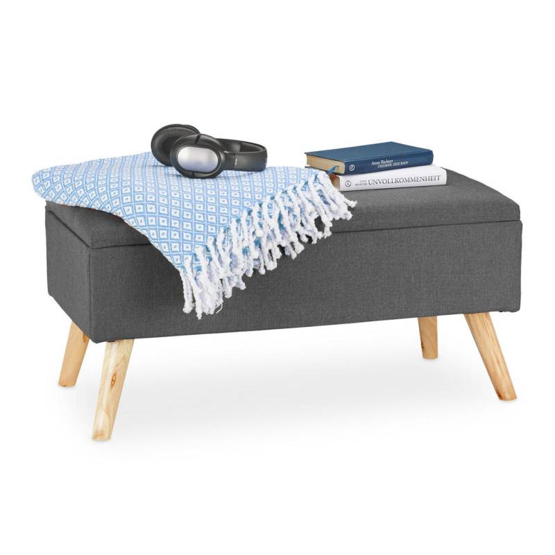 Relaxdays SITZBANK Anthrazit