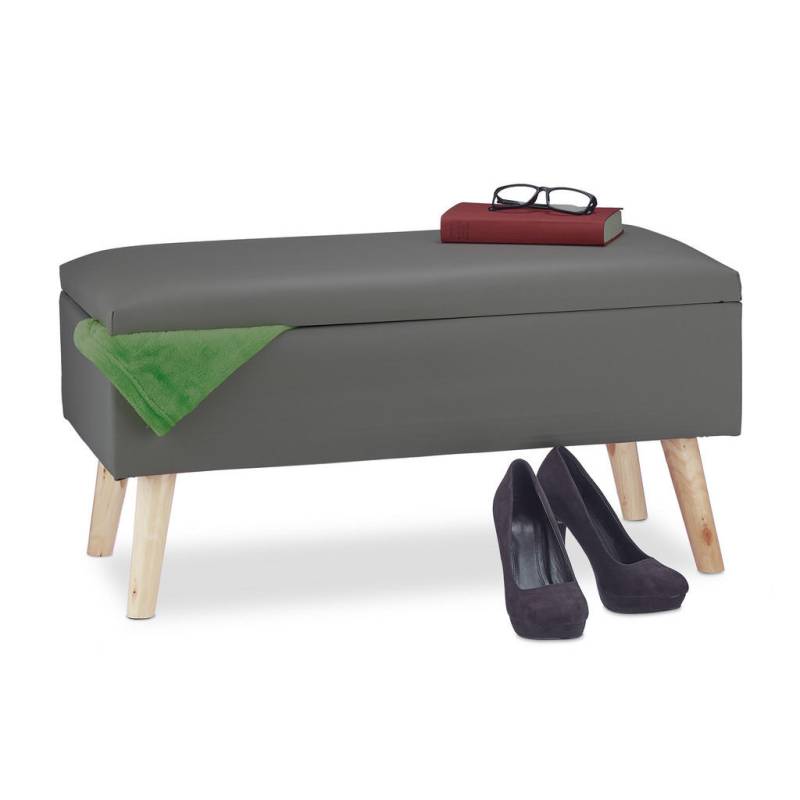 Relaxdays SITZBANK Anthrazit