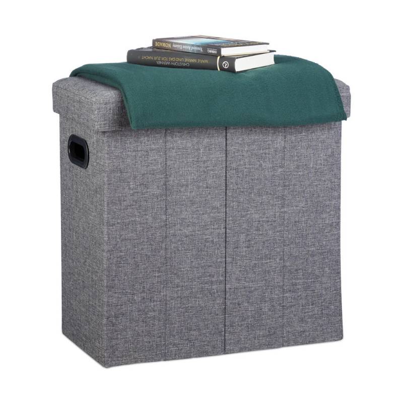 Relaxdays SITZHOCKER Anthrazit