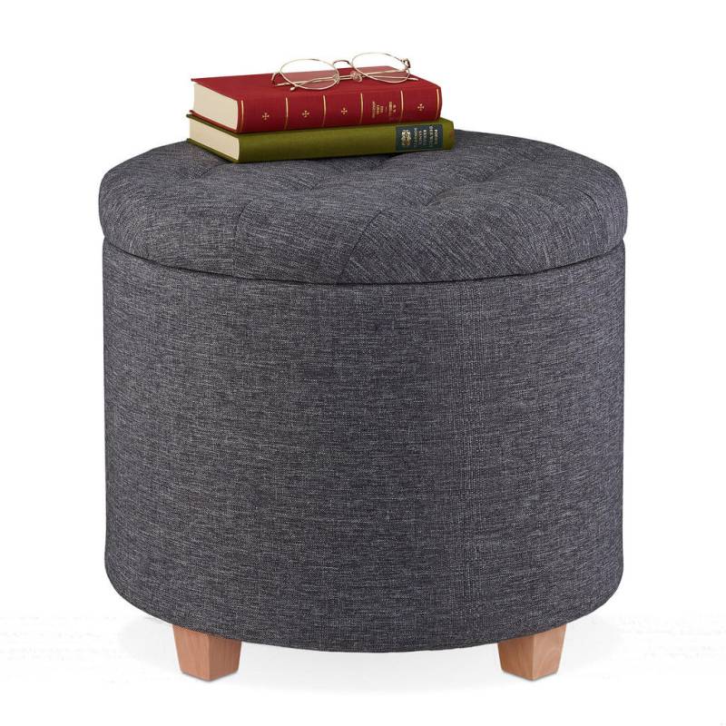 Relaxdays SITZHOCKER Anthrazit