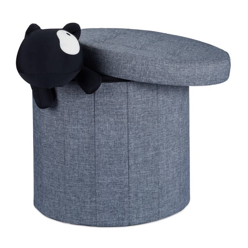 Relaxdays SITZHOCKER Anthrazit