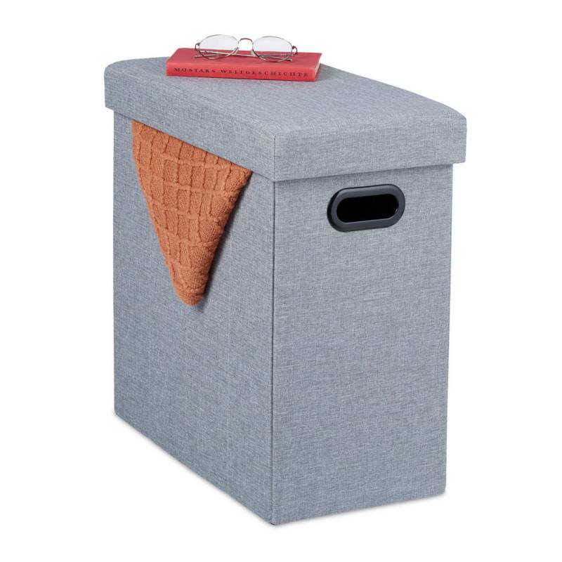 Relaxdays SITZHOCKER Grau