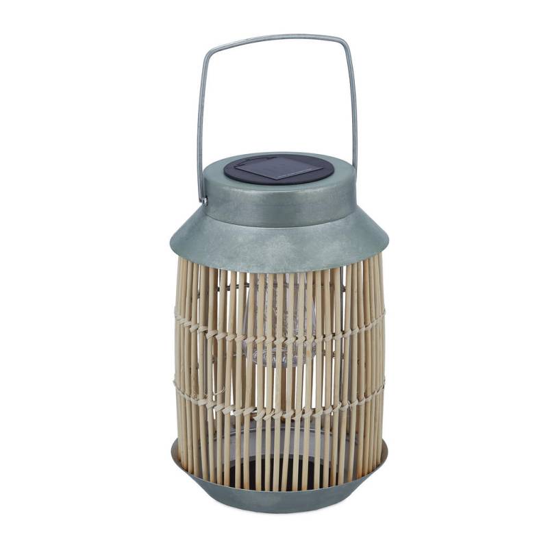 Relaxdays SOLARLAMPE Hellbraun