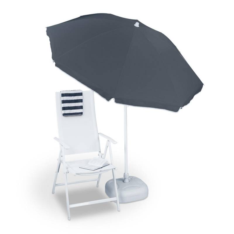 Relaxdays SONNENSCHIRM Grau