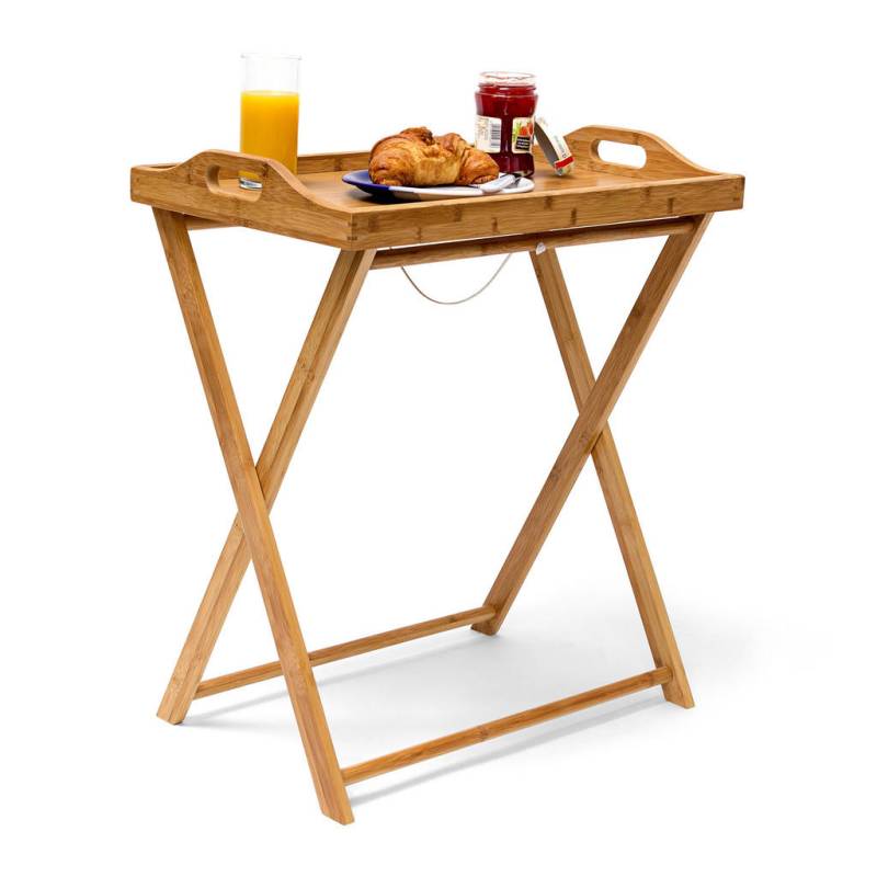 Relaxdays TABLETTTISCH Hellbraun