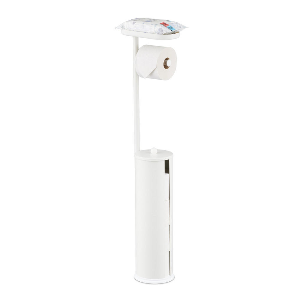 Relaxdays TOILETTENPAPIERHALTER Weiß