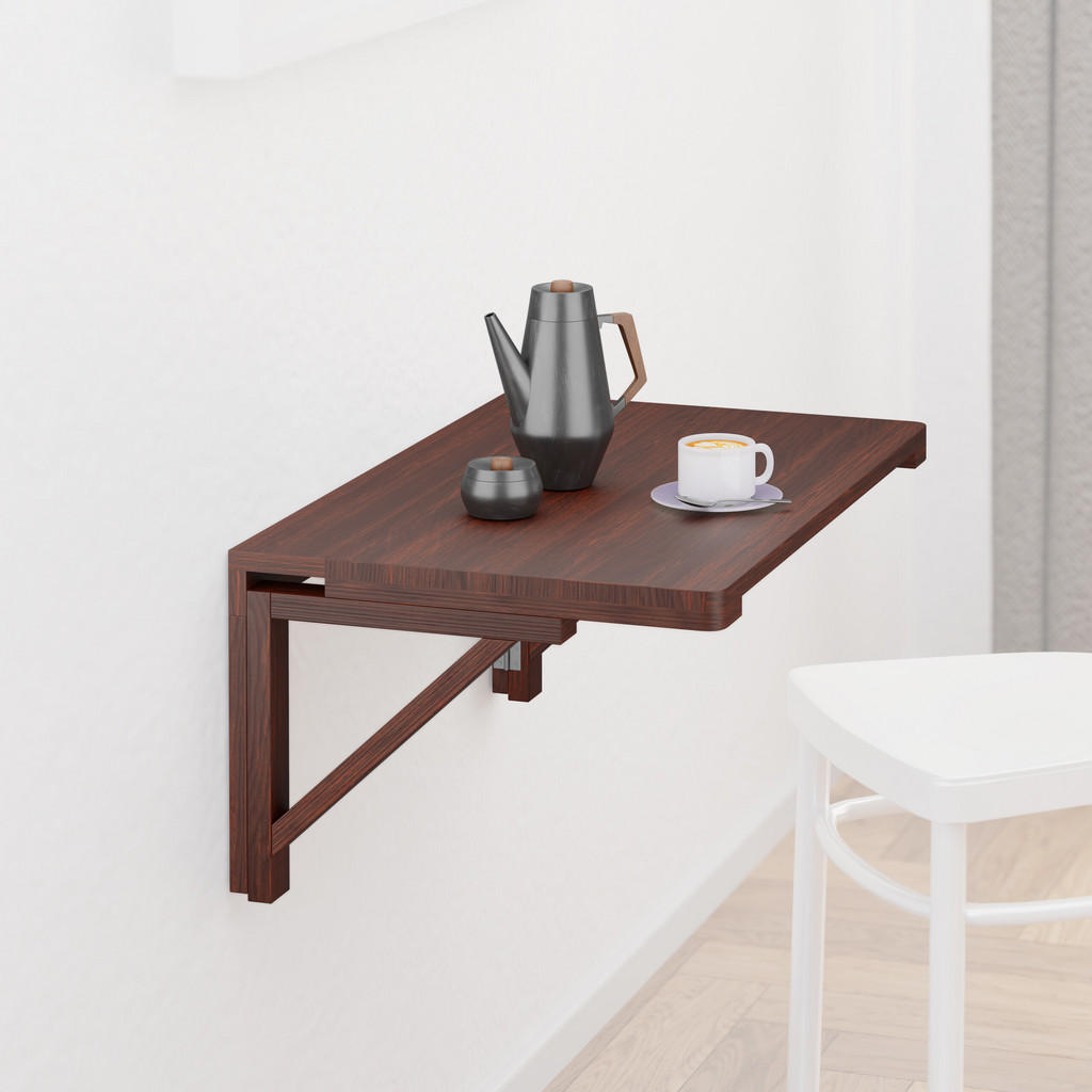 Relaxdays WAND-KLAPPTISCH Dunkelbraun Relaxdays WAND-KLAPPTISCH Dunkelbraun